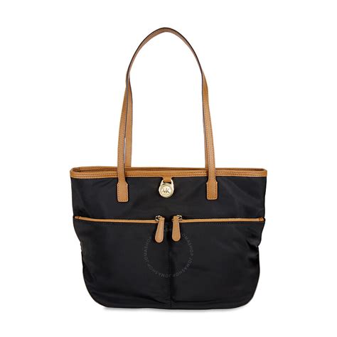 michael kors kempton medium nylon tote black|michael michael kors kempton medium pocket tote .